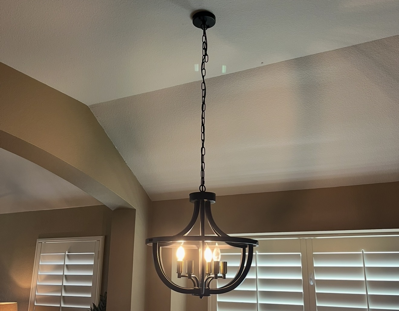 Chandelier light fixture installation