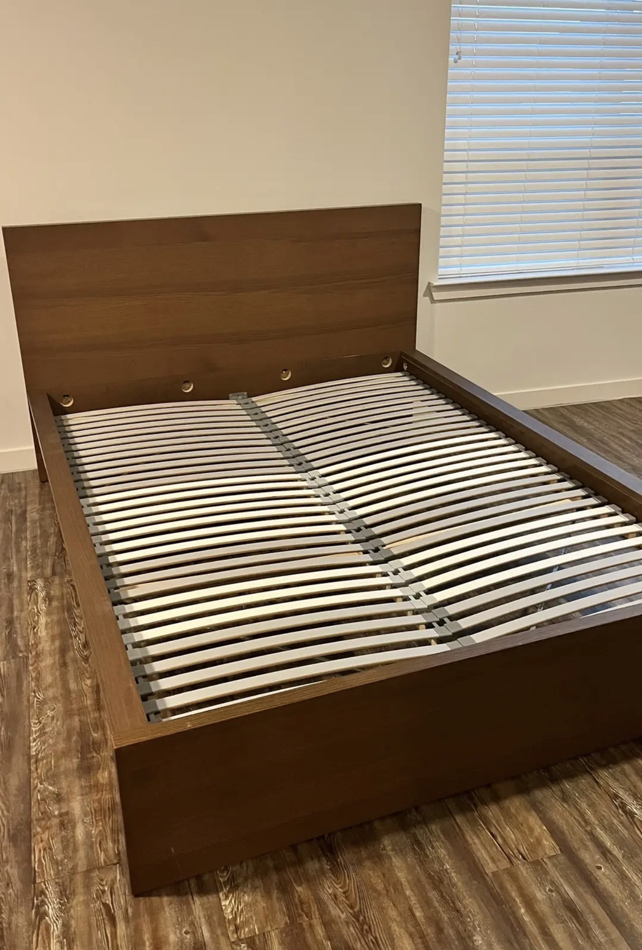 Wooden bed frame assembly
